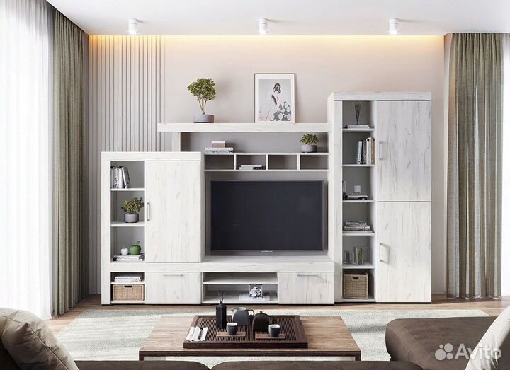 Модульная стенка в скандинавском стиле