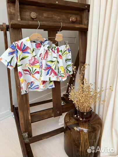 Льняной костюм детский