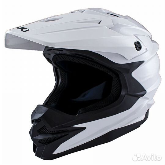 Шлем кроссовый ataki JK801A Solid белый глянцевый