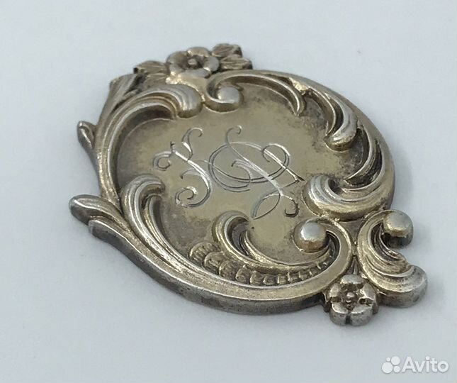 Жетон кулон Серебро 84 проба 1915 год позолота