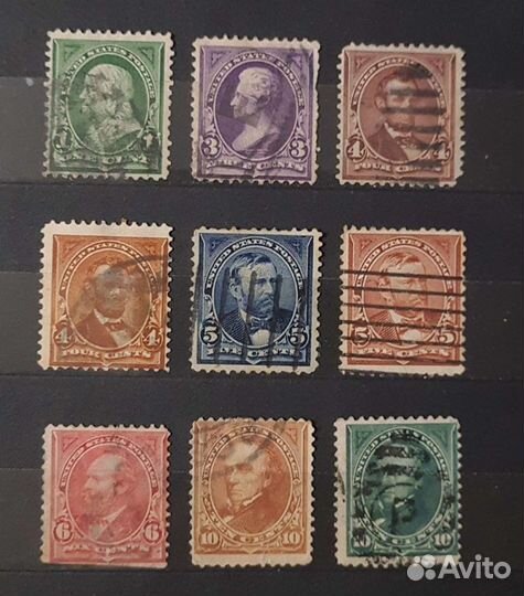 Марки США с 1890 года, серии