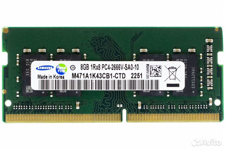 Новый sodimm DDR4 8GB PC21300 Samsung