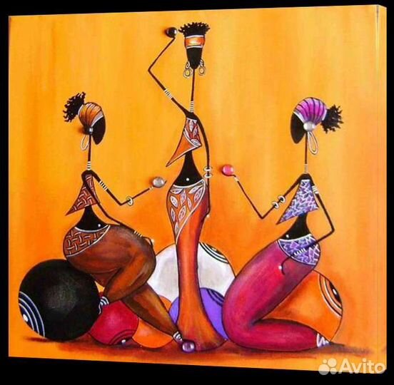 Картина девушки африканки