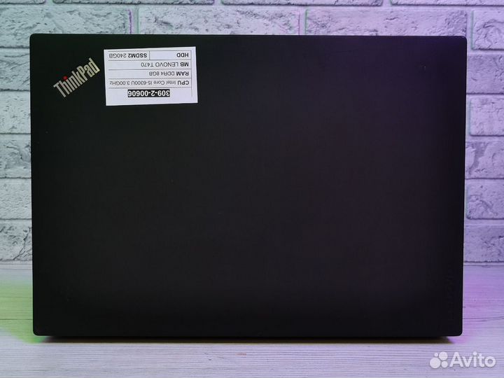 Ноутбук Lenovo ThinkPad T470 14'' 8/240gb