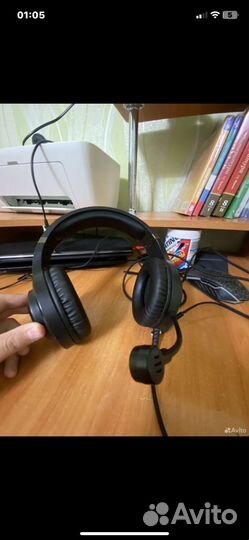 Игровые наушники с микрофоном новые