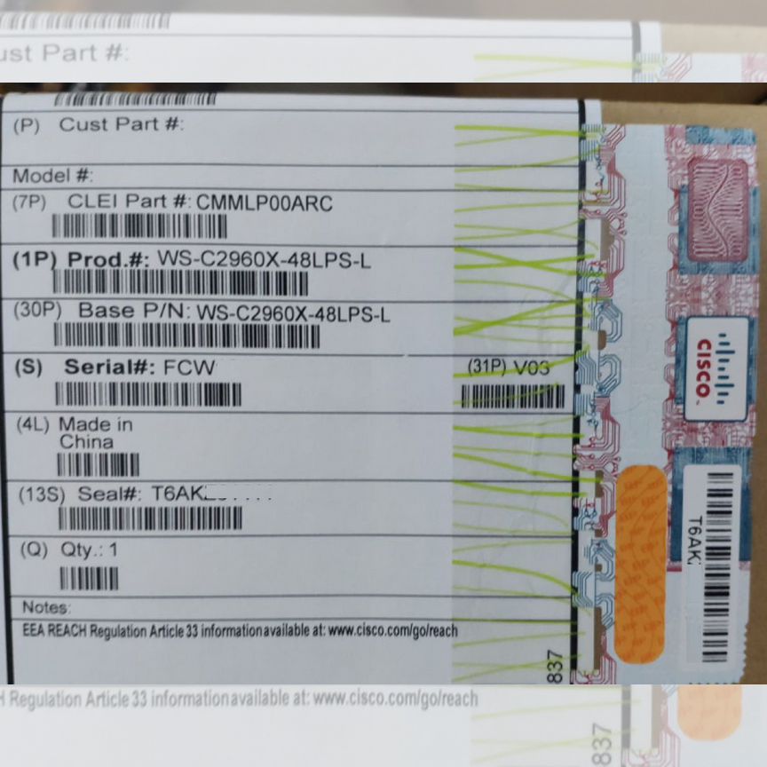 [WS-C2960X-48LPS-L] Коммутатор Cisco 2020 Год Выпуск Ws-C2960x-48lps-L