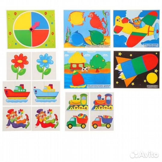Развивающая настольная игра.Цвет + половинки
