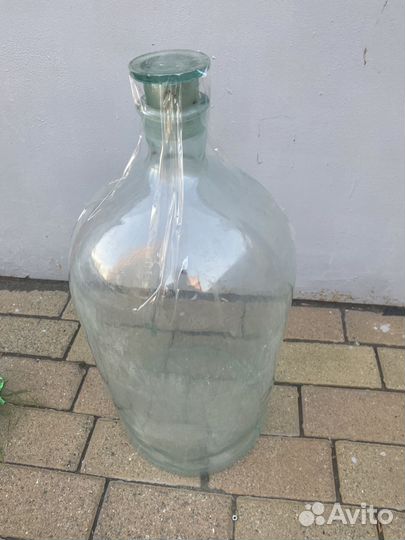 Бутыль стеклянная 20 литров,большая