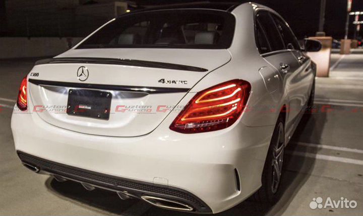 Карбоновый спойлер Mercedes w205 седан карбон