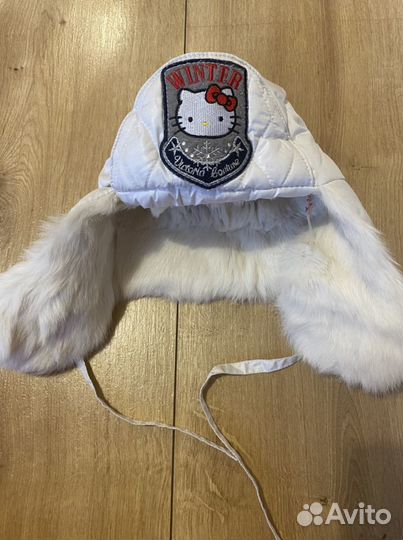 Шапка ушанка Viktoria Couture hello kitty