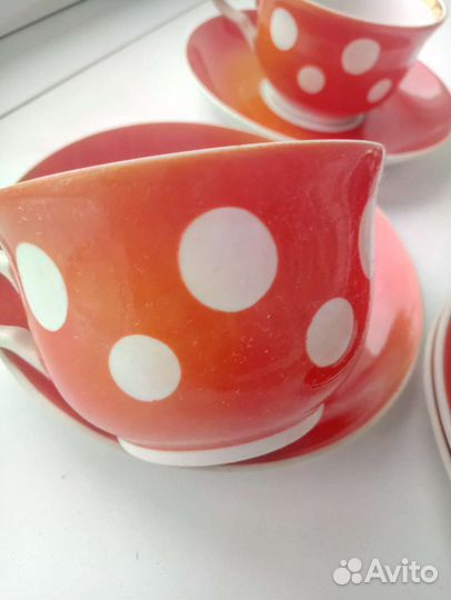 Чайный сервиз фарфор СССР Владивостокский ф клеймо