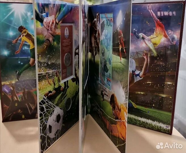 Альбом с памятными монетами чм по футболу/Обмен