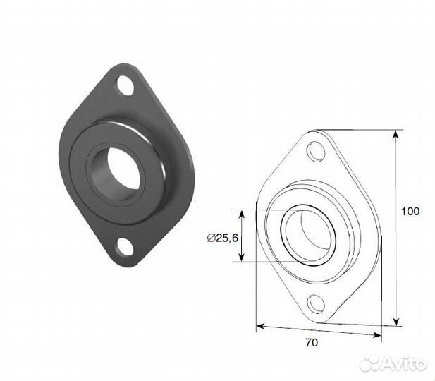 Пластина концевая с подшипником 1