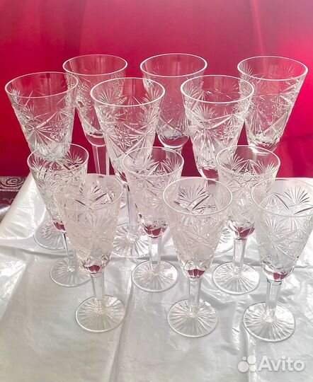 Фужеры/бокалы хрустальные СССР