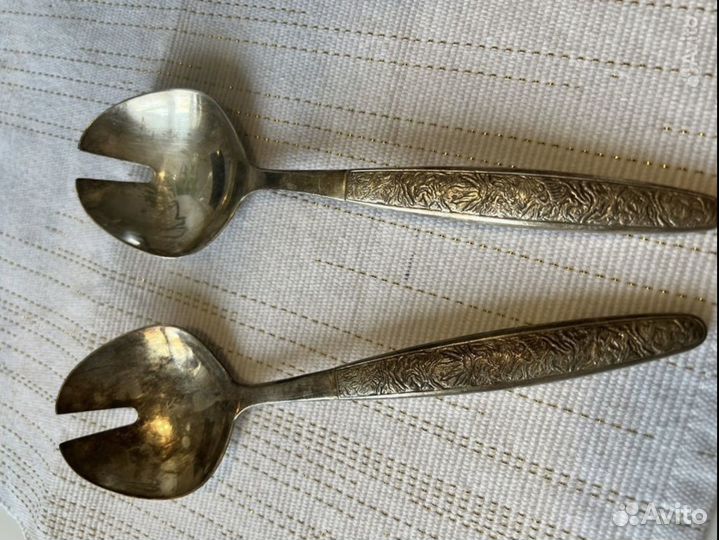 Ложки Салатные Мельхиор 2шт СССР