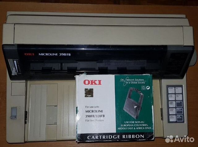 Матричный принтер OKI microline 390FB + картриджи