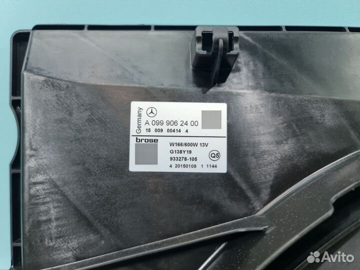 Вентилятор радиатора Mercedes W166 A0999062400