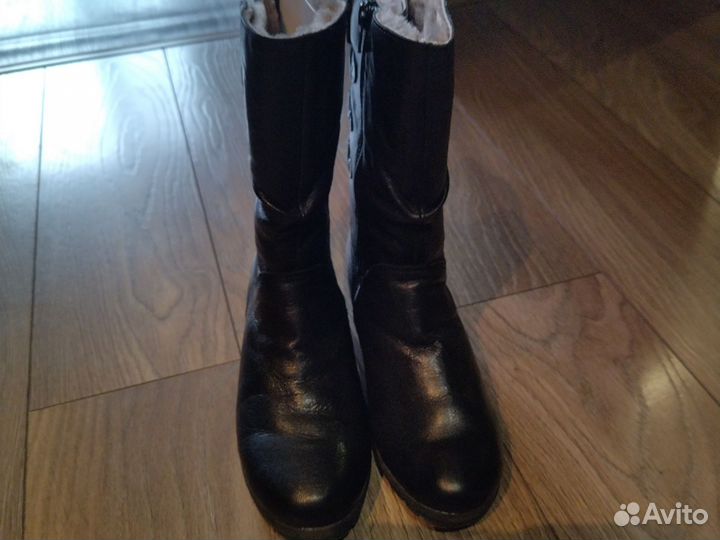 Сапоги кожаные женские размер 37