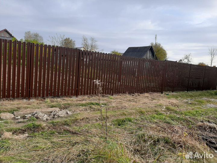 Забор из евроштакетника под ключ