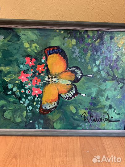 Картина маслом Бабочка