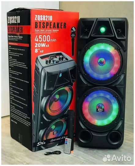 Колонки Портативная BT speaker ZQS-8210, черная