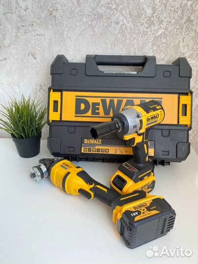 Бесщеточный набор болгарка+гайковерт dewalt