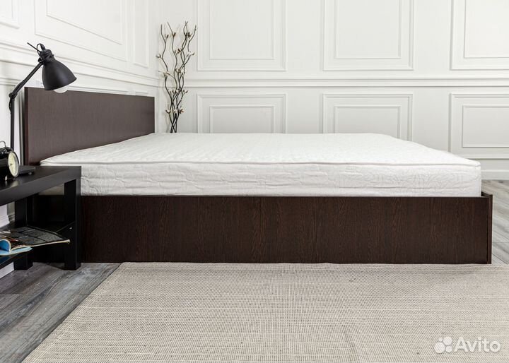 Кровать с матрасом 200х200 Марс венге