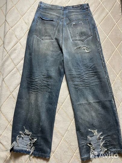 Balenciaga Oiled Baggy distressed джинсы на руках