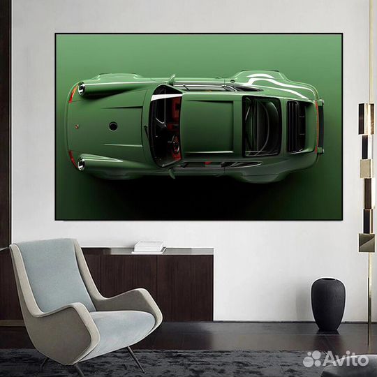 Картина современная porsche на холсте