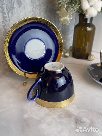 Чайная пара лфз кобальт cobalt СССР