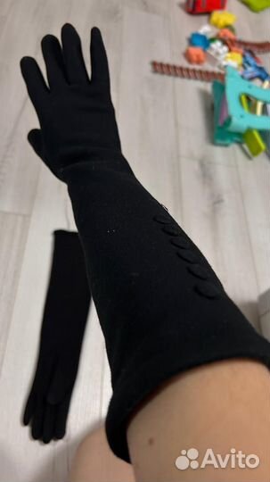 Перчатки тёплые длинные