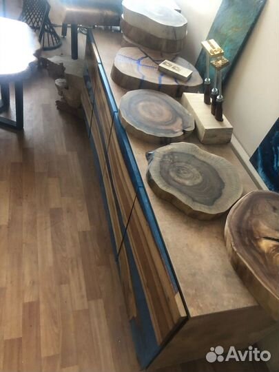 Тумбочки из смолы и слэба в наличии и под заказ