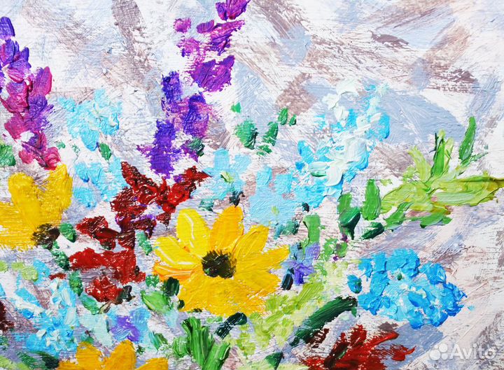 Картина маслом Яркий букет