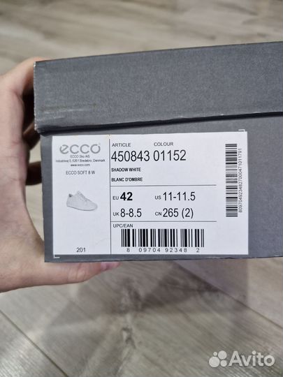 Кожаные кеды ecco