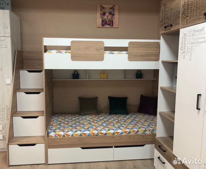 Двухъярусная кровать 90х190
