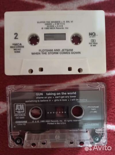 Аудиокассеты с записью,производства USA