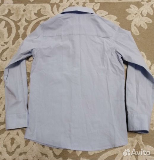 Рубашка школьная с длинным рукавом 122 размер