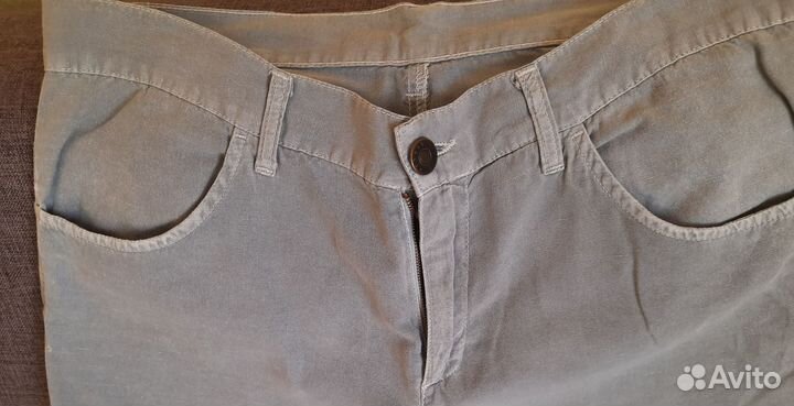Мужские летние брюки хлопок лен