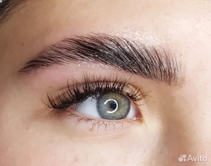 Ламинирование ресниц, оформление бровей