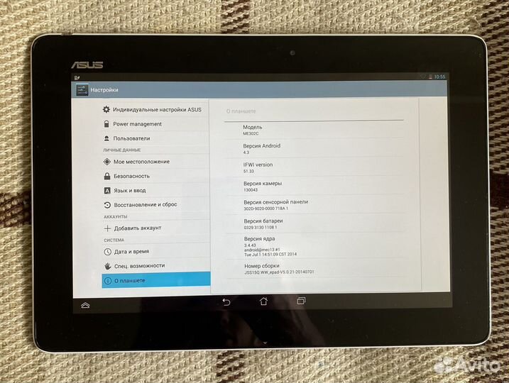 Планшет asus MeMO Pad FHD 10 ME302C