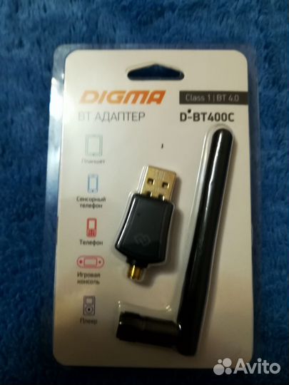 Bluetooth USB адаптер digma D-BT400c. 4.0+EDR