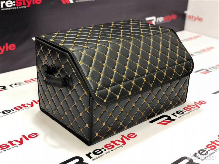 Органайзер средний Черный с золотой строчкой