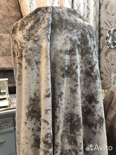 Шторы плюшевые коричневые 260 см