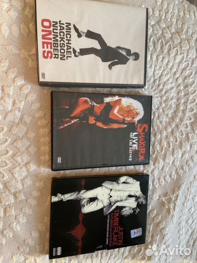 Двд диски Michael Jackson, Shakira, J. Timberlake