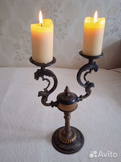 Подсвечник под бронзу, винтаж, СССР