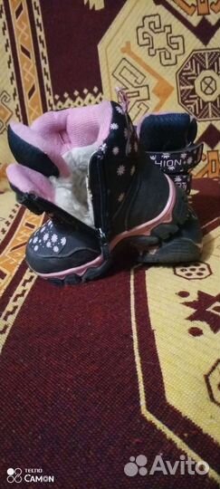 Зимние ботинки для девочки 22