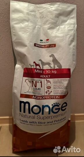 Monge Корм для собак мелких пород до 10 кг