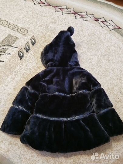 Шуба мутоновая с капюшоном