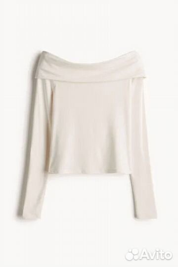Лонгслив H&M новый с открытыми плечами XS