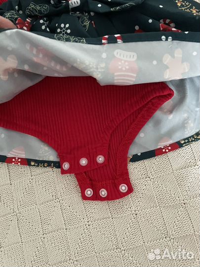 Новогоднее платье-боди для девочки